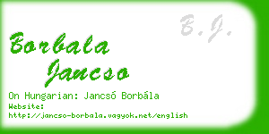 borbala jancso business card